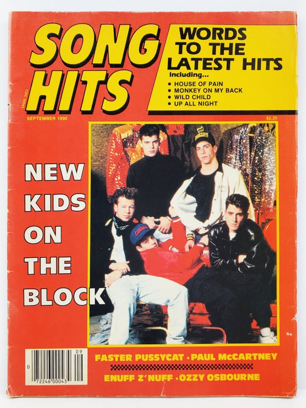 Song Hits Magazine 1990 New Kids On Block Ozzy Osbourne McCartney Enuff Z'Nuff